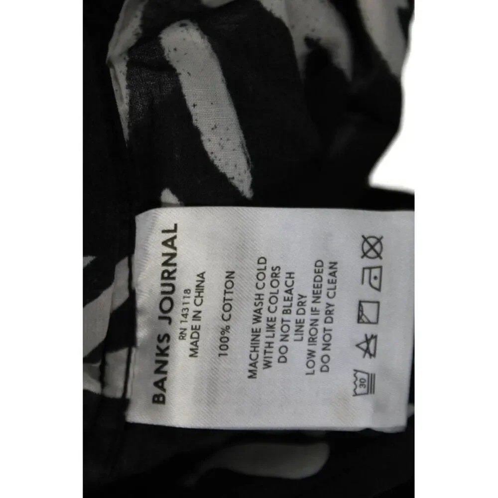 Banks Journal Mens Button Front Grove Short Sleeve Shirt Dirty Black Size Small